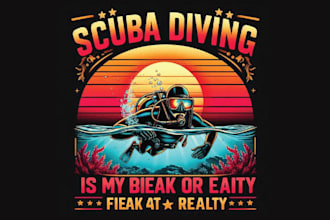 design high quality scuba diving logo with free source file
