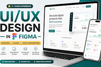 design professional UI UX in figma for web and app