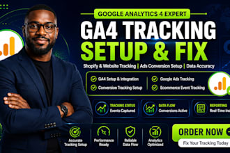 fix, setup google analytics 4 shopify, ga4 ecommerce store, ads conversion track