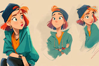 draw a unique cartoon illustration for your brand