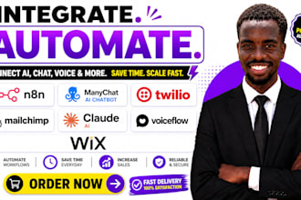 integrate n8n manychat ai chatbot twilio whatchimp claude ai voiceflow wix