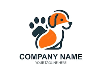 design a professional dog cartoon logo with copyright