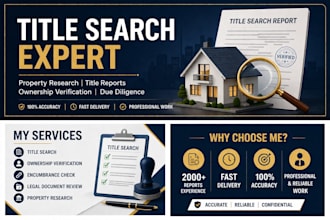 make reports of legal title search of indian property