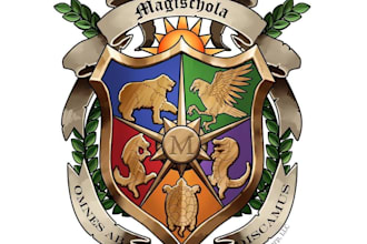 design a vintage heraldic coat of arms emblem logo