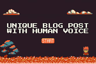 write a blog post with a unique human voice