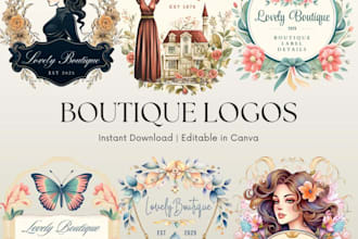 design colorful online shop and gift basket logo