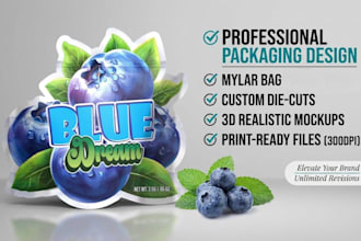 design professional cannabis packaging and mylar bag design