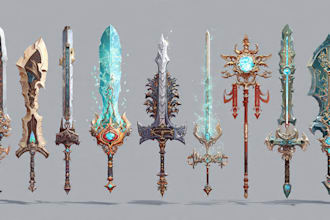 design unique weapons illustrations
