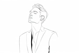 make vector line art or simple illustration
