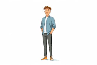 create simple cartoon portrait