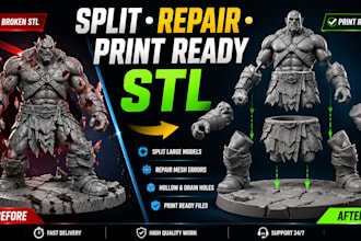 split, hollow, and optimize stl files for 3d printing