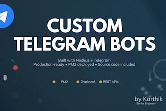 build a custom telegram bot with nodejs for your business