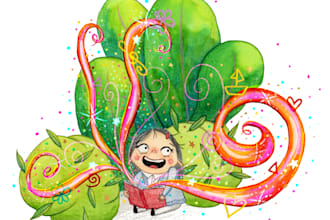 draw custom illustration for children book or personal projects