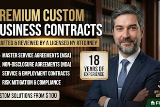 draft contracts, ndas, and service agreements etc US lawyer