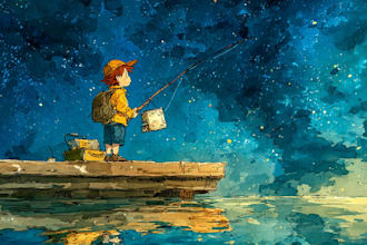hand draw a colorful illustration for a childrens book