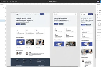 create responsive website UI UX in figma