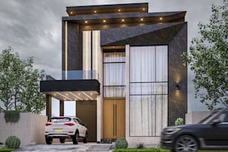 do a realistic 3d exterior render with lumion