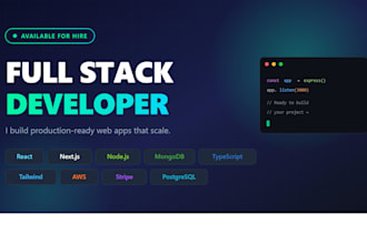 create custom full stack website with react nextjs and node js backend