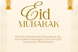 design modern eid mubarak greeting card social media post