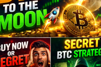 design crypto youtube thumbnails for your channel