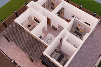 design modern house in sketchup with realistic rendering