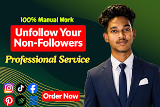 manually unfollow and remove fake followers for you