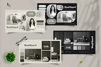 create a professional mood board and 3d concept design for your space