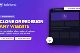 clone or redesign your website into a fast wordpress site