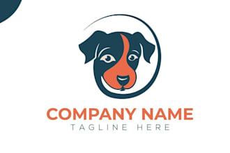 design pet, dog, cat, animal and veterinary clinic logo
