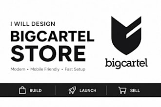 design and build a professional bigcartel store   poduct listing