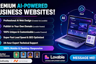 create modern ai business website and connect domain