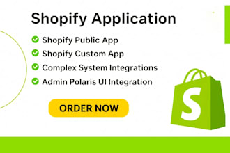create professional shopify public and private apps