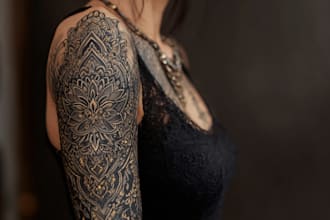 create a tattoo design of tattoo sleeve