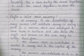 write neat handwritten assignments in english