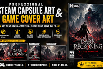 design steam capsule art and game cover art for your game