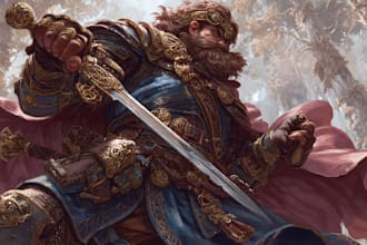 illustrate high quality dnd character illustration