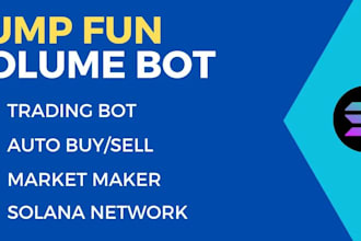 develop polymarket bot, pump fun bot, usdt bot, btc and solana volume bot