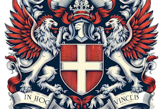 design an awesome family crest logo for you