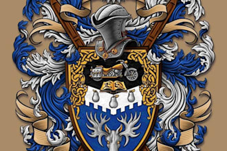 design, luxury, heraldic, vintage, family crest logo