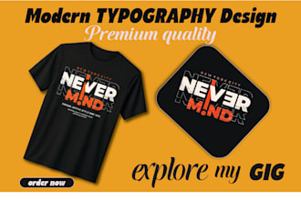 design trendy typography t shirt design for streetwear