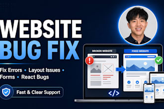 fix website bugs, errors and performance issues