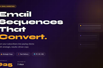 write email sequences and sales copy that convert subscribers into client