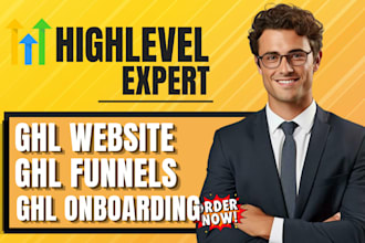 ghl landing page, website, ghl funnel, onboarding, website expert