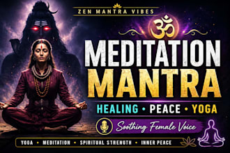create meditation mantra for yoga, peace and healing, spiritual strength