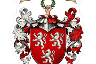 design luxury regal coat of arms heraldic family crest logo