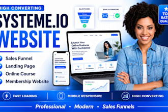 build a professional systeme io website and sales funnel