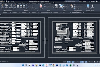 do autocad work draw new drawing and existing drawing on detailed show