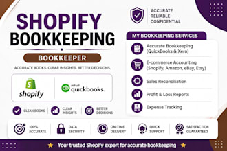 do ecommerce bookkeeping for amazon, shopify, ebay in quickbooks