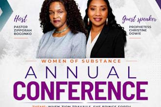 create stunning church, event flyer in 4 to 24hrs