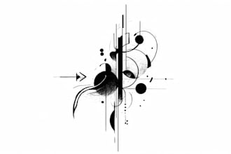 custom an abstract black tattoo design